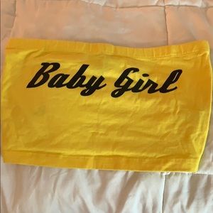 yellow baby girl tube top